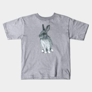 Hand drawn watercolor cute rabbit, bunny Kids T-Shirt